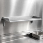 Thumbnail image #3 for Eagle Group Snap-n-Slide SWS1536-16/4 36" x 15" Wall-Mounted Shelf, Rolled Front Edge, 16-Gauge 430 Stainless Steel