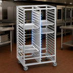 Thumbnail image #3 for Channel Manufacturing 468A3 Double-Section Aluminum Cafeteria Tray Rack, 16-Tray Capacity, 15 x 20-Inch Trays, 6-Inch Spacing