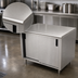 Thumbnail image #3 for Advance Tabco 48 Inch x 30 Inch Cabinet Base Enclosed Work Table with Sliding Doors, 14 Gauge 304 Stainless Steel Top
