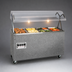 Thumbnail image #3 for Vollrath 2-Series Affordable Portable 46-Inch 3-Well Granite Mobile Hot Food Station with Open Storage Base and Breath Guard Lights