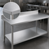 Thumbnail image #3 for Deluxe Series Stainless Steel Work Table with 4-1/2 Inch Backsplash and Adjustable Undershelf, 60 x 30 Inches