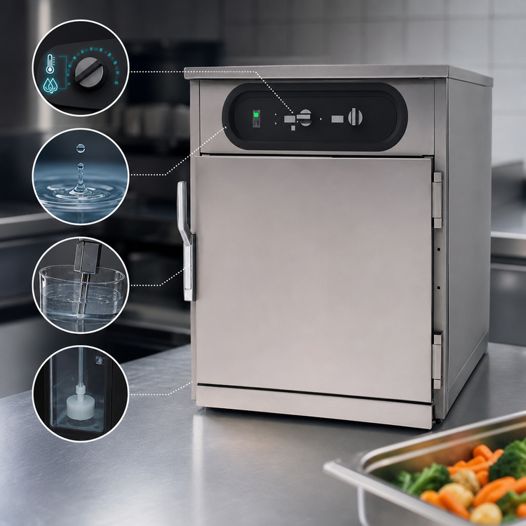 Product image #3 for VaporPro hotLOGIX HL10-5 Humidified Undercounter Holding Cabinet, 1 Compartment, 10 Hotel Pan or 5 Sheet Pan Capacity