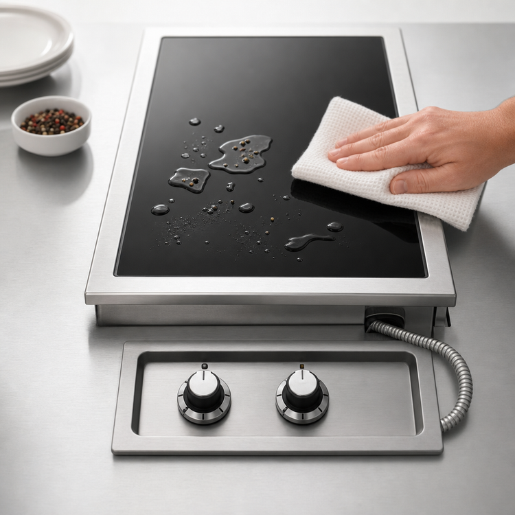 Product image #3 for Wells HC-2256 Built-In 2-Burner Ceramic Glass Electric Hotplate