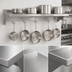 Thumbnail image #3 for Premium T-304 Stainless Steel Wall-Mount Pot Rack Shelf, 30 x 16 Inches