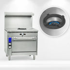 Thumbnail image #3 for Imperial (Middleby) Spec Series IHR-1FT-XB 36-Inch Gas French Top Range with Open Cabinet Base, Cast-Iron Ring, 35,000 BTU