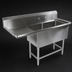 Thumbnail image #3 for John Boos Pro-Bowl 2-Compartment Sink with 30-Inch Left Drainboard, 74-3/16 Inch Wide