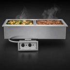 Thumbnail image #3 for Delfield N8746ND Narrow Drop-In Electric Hot Food Well, 2 Full-Size Pans, Wet/Dry, Infinite Controls, With Drains