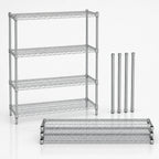 Thumbnail image #3 for Quantum WR54-1872C Stationary Wire Shelving Starter Kit, 72"W x 18"D x 54"H, Chrome-Plated, 4 Shelves
