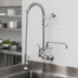 Thumbnail image #3 for T&S Brass EasyInstall Wall-Mount Pre-Rinse Unit with Add-On Faucet, 14-Inch Swing Nozzle, and 1.15 GPM Spray Valve