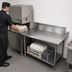 Thumbnail image #3 for Advance Tabco Right-Hand Clean Straight Dish Table, 47 x 30 x 44 Inches, 14/304 Stainless Steel
