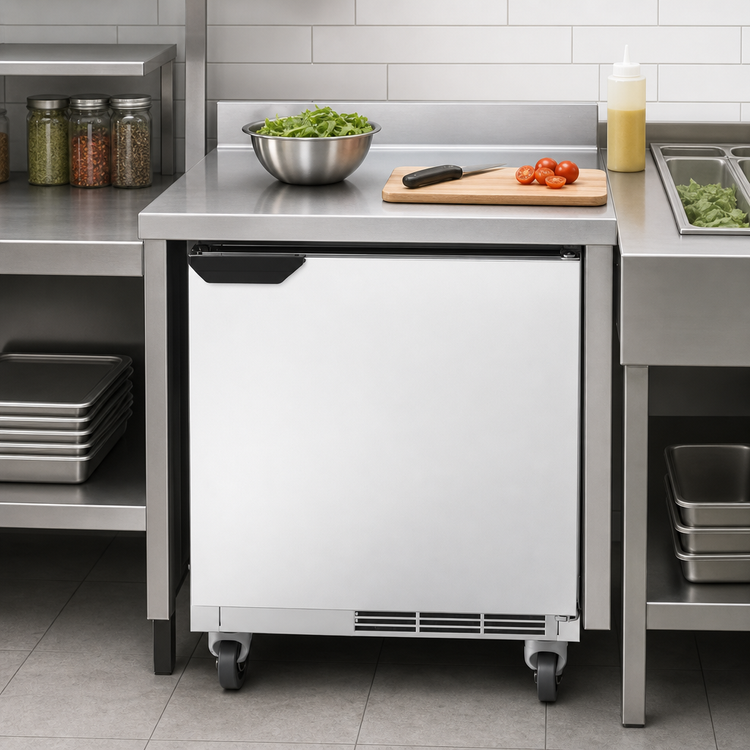 Product image #4 for Beverage-Air WTR27AHC One-Section 27-Inch Worktop Refrigerator, 6.13 Cu. Ft., Solid Door