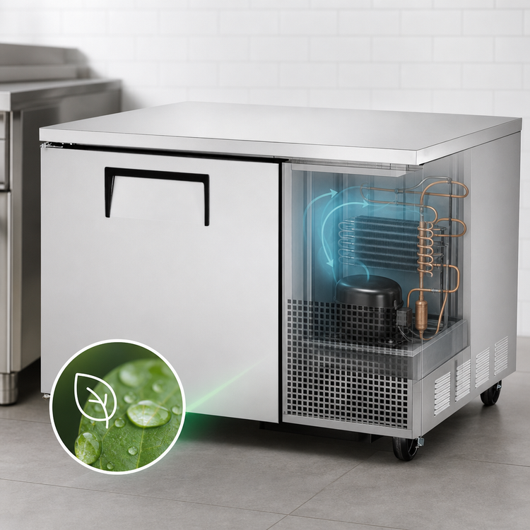 Product image #3 for True TUC-44-HC Deep Undercounter 1-Section Solid Door Refrigerator
