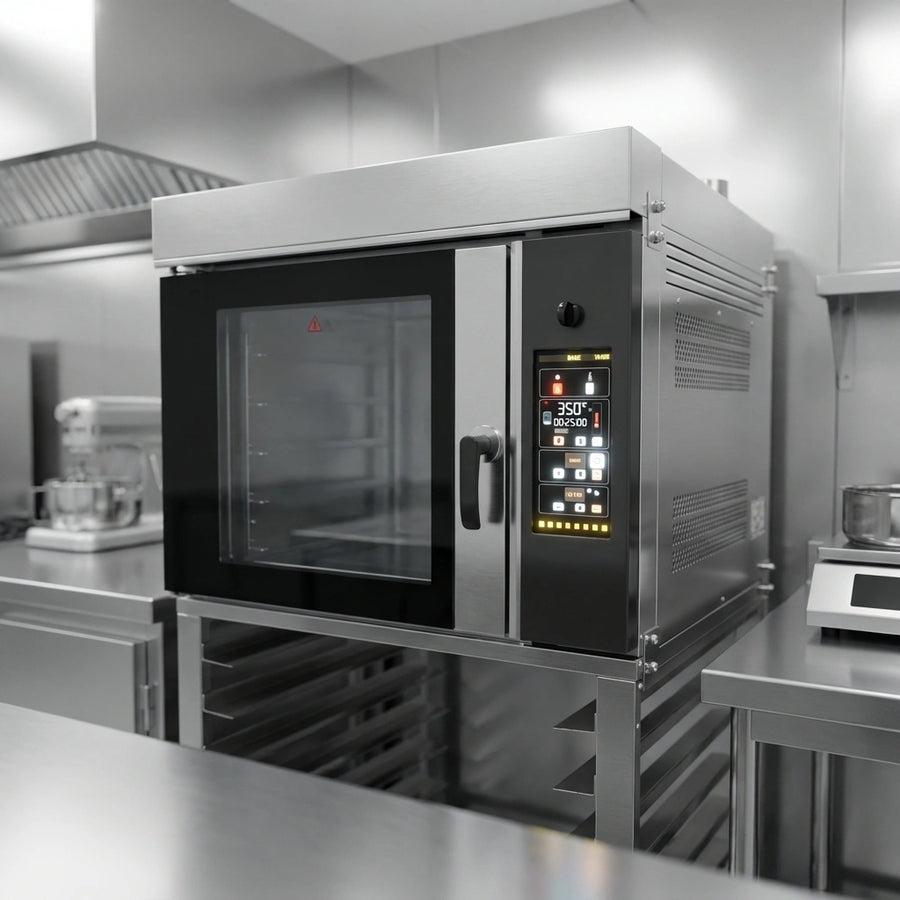 Experience effortless and precise baking control with the oven's intuitive digital interface, including dedicated bake and steam timers.
