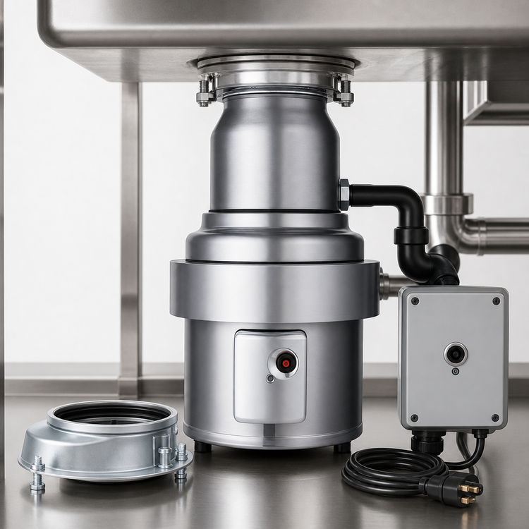 Product image #3 for InSinkErator SS-300 Large-Capacity 3 HP Commercial Food Waste Disposer Package with CC-101 Control Center and #7 Collar Adaptor