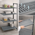 Thumbnail image #3 for Cambro Camshelving Basics Plus 18 Inch x 54 Inch x 84 Inch 4-Shelf Vented Add-On Polymer Shelving Unit, Brushed Graphite