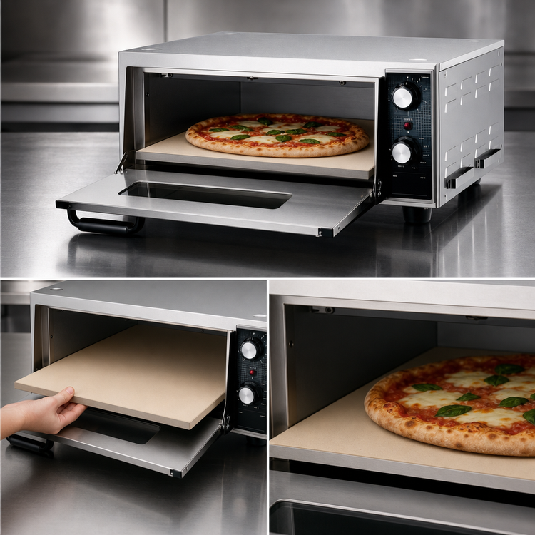 Product image #3 for Waring Commercial Medium-Duty Single-Deck Countertop Pizza Oven with 14-Inch Ceramic Deck