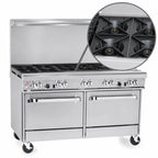 Thumbnail image #3 for Southbend (Middleby) Ultimate 4604AC-2RR 60-Inch Gas Restaurant Range, 6 Burners, 24-Inch Raised Griddle/Broiler, Convection Oven, Cabinet Base