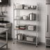 Thumbnail image #3 for Advance Tabco Special Value Series 4-Shelf Wire Shelving Unit, 36 x 18 x 74 Inches, Chrome, Stationary