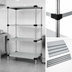 Thumbnail image #3 for Quantum 4-Shelf Solid Stainless Steel Shelving Starter Kit, 42 x 18 x 74 Inches