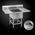 Thumbnail image #3 for Eagle Group Spec-Master FN Series 1-Compartment Stainless Steel Sink with Left Drainboard, 24 x 24 x 14 Inch Bowl