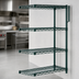Thumbnail image #3 for Eagle Group Valu-Gard 4-Tier Add-On Wire Shelving Unit, 36W x 24D x 63H, Green Epoxy Finish