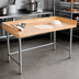 Thumbnail image #3 for John Boos 60 Inch x 24 Inch Baker's Top Maple Work Table with Stainless Steel Legs