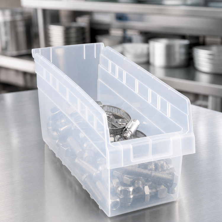 Product image #3 for Quantum Store-Max 8-Inch Clear Economy Nesting Shelf Bin