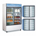 Thumbnail image #3 for Two-Section Reach-In Glass Door Merchandiser Refrigerator, 45 Cu. Ft., Bottom-Mount Self-Contained, White
