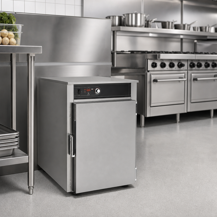 Product image #3 for FWE G2 Series Mobile Half-Height Low Temp Cook & Hold Smoker Cabinet Oven, 7 Full-Size Pan Capacity