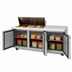 Thumbnail image #3 for Turbo Air Super Deluxe 72-5/8 Inch Three-Section Sandwich/Salad Mega Top Refrigerated Prep Table with 15-Pan Opening