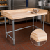 Thumbnail image #3 for John Boos DNB13 Baker's Top Wood Work Table with 4-Inch Coved Riser and Galvanized Base, 48 x 36 x 39-1/4 Inches