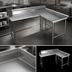 Thumbnail image #3 for Spec-Master 120-Inch Island Clean Dishtable, Right-Hand, 14/304 Stainless Steel