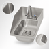 Thumbnail image #3 for BK Resources Deep Drawn Drop-In Sink with 3-Sided Riser, Single Compartment, 304 Stainless Steel, Faucet Included