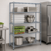 Thumbnail image #3 for Quantum 4-Tier Stationary Wire Shelving Unit Pack, 36W x 24D x 72H, Chrome Plated