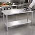 Thumbnail image #3 for Duke Manufacturing Stainless Steel Work Table with Undershelf and Posts, 72 x 24 x 36 Inches