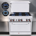Thumbnail image #3 for BakeMax Restaurant Series 36-Inch Natural Gas Commercial Range with 6 Open Burners and Standard Oven