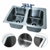 Thumbnail image #3 for Advance Tabco Two-Compartment Drop-In Stainless Steel Sink with 8-Inch Swing Spout Faucet