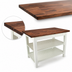 Thumbnail image #4 for John Boos 36-Inch x 25-Inch American Black Walnut Edge Grain Wood Top Work Table with Painted Base and Two Slatted Undershelves