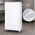 Thumbnail image #3 for Wire Cart Cover for 18 x 36 x 74 Inch Carts, 400 Denier White Nylon with Zipper Flap