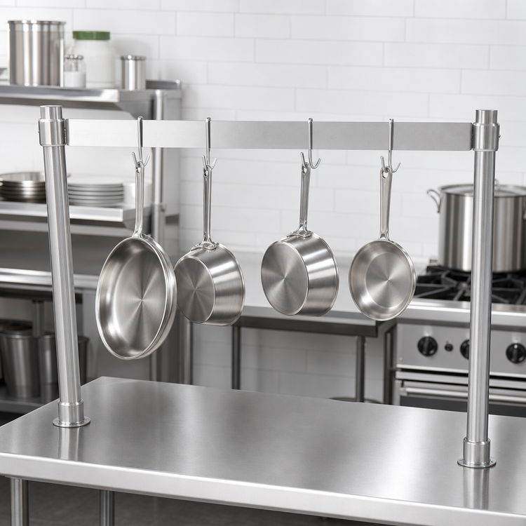 Product image #3 for BK Resources APR-36BAR 36-Inch Table-Mounted Pot Rack Add-On Bar