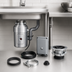 Thumbnail image #3 for InSinkErator SS-100 Commercial Food Waste Disposer Package with #5 Sink Mount Adaptor, 1 HP, Stainless Steel, CC-101 Control Center