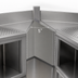 Thumbnail image #3 for Glastender Underbar Inside Wedge Corner Drainboard, 5° Angle, 24-Inch Deep, No-Leg, Stainless Steel
