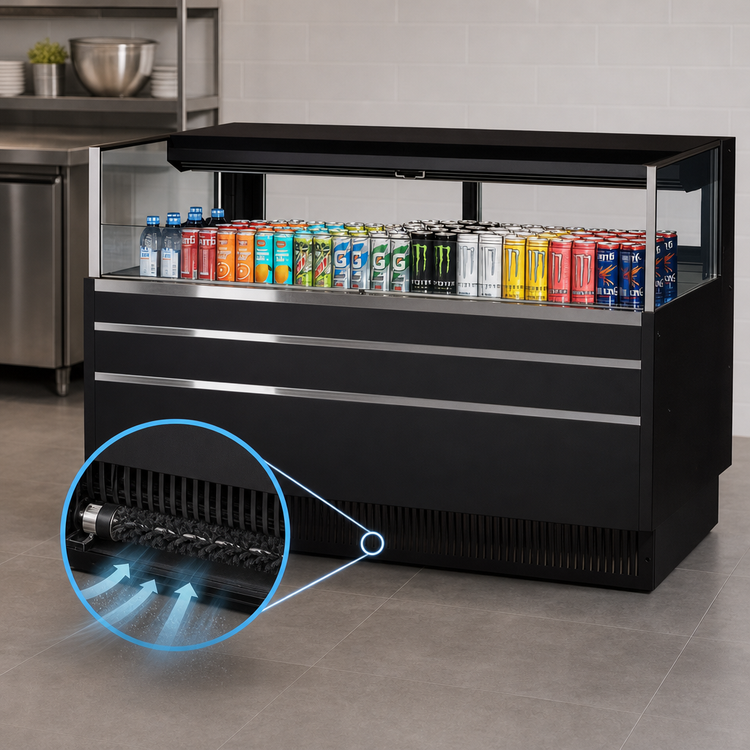 Product image #4 for Turbo Air Low-Profile Horizontal Open Display Merchandiser, 8 Cu. Ft., Self-Contained Refrigeration