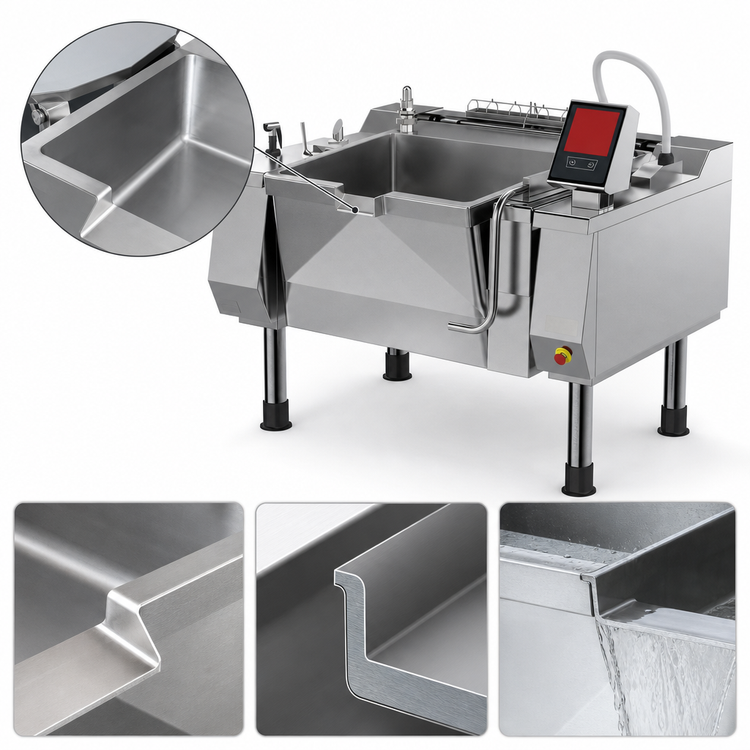 Product image #3 for Betterpan UDBRG048AV1 48 Gallon Gas Tilting Skillet Pressure Braising Pan