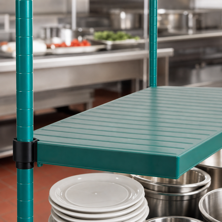 Product image #3 for Eagle QuadPlus Solid Polymer Shelf Mat with Quad-Adjust Wire Frame, 42 x 24 Inch, Green