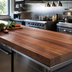 Thumbnail image #3 for John Boos Boos Block American Black Walnut Edge Grain Kitchen Countertop with Varnique Finish, 144 x 48 x 3 Inches