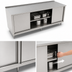 Thumbnail image #3 for John Boos Stainless Steel Enclosed Work Table Cabinet Base with Sliding Doors, 96 x 36 Inches