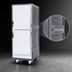Thumbnail image #3 for Metro C5 3 Series Full-Height Mobile Low-Watt Heated Holding Cabinet with Gray Insulation Armour and Dutch Solid Doors