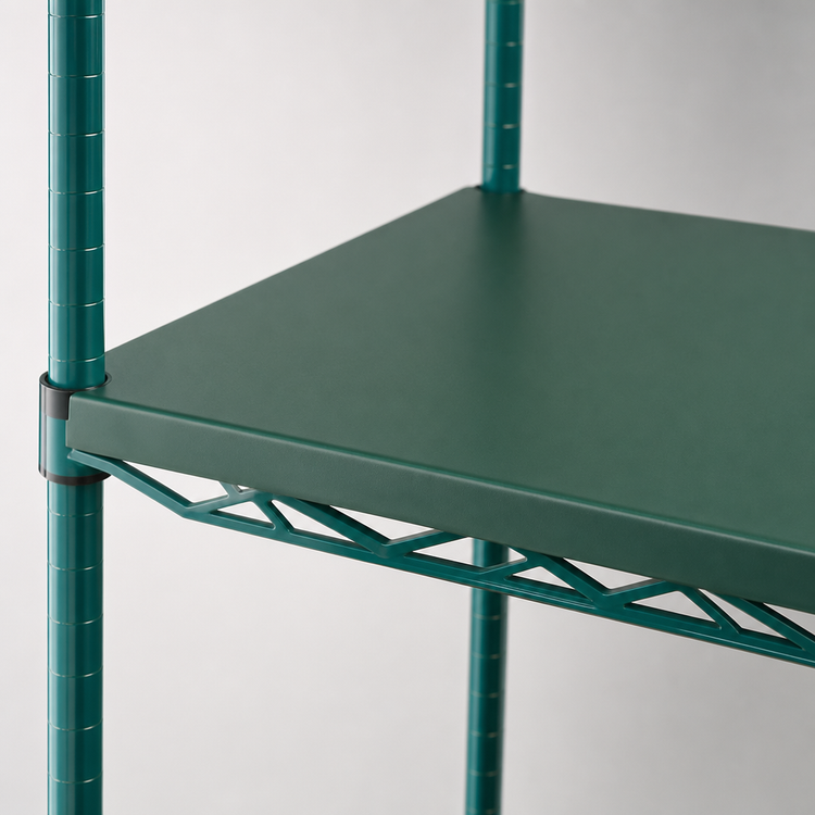 Product image #3 for Eagle Group QuadPlus 42" x 21" Solid Green Polymer Shelf Mat with Antimicrobial Protection
