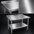Thumbnail image #3 for John Boos Stallion ST4R1.5-2430GSK Stainless Steel Work Table, 30 x 24 in, 14-Gauge 300 Series Top, Rear Up-Turn, Adjustable Undershelf